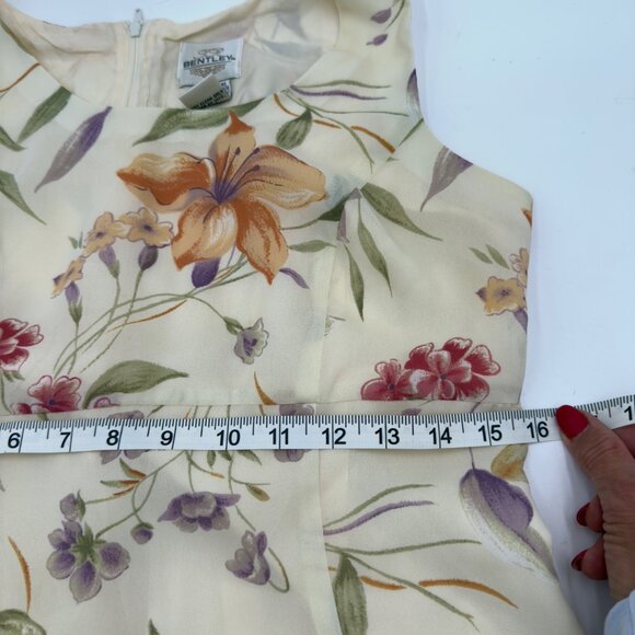 Vtg T R Bentley Floral Maxi Sundress Size 6 Sleeveless Cottage Core Fairycore - Picture 12 of 15